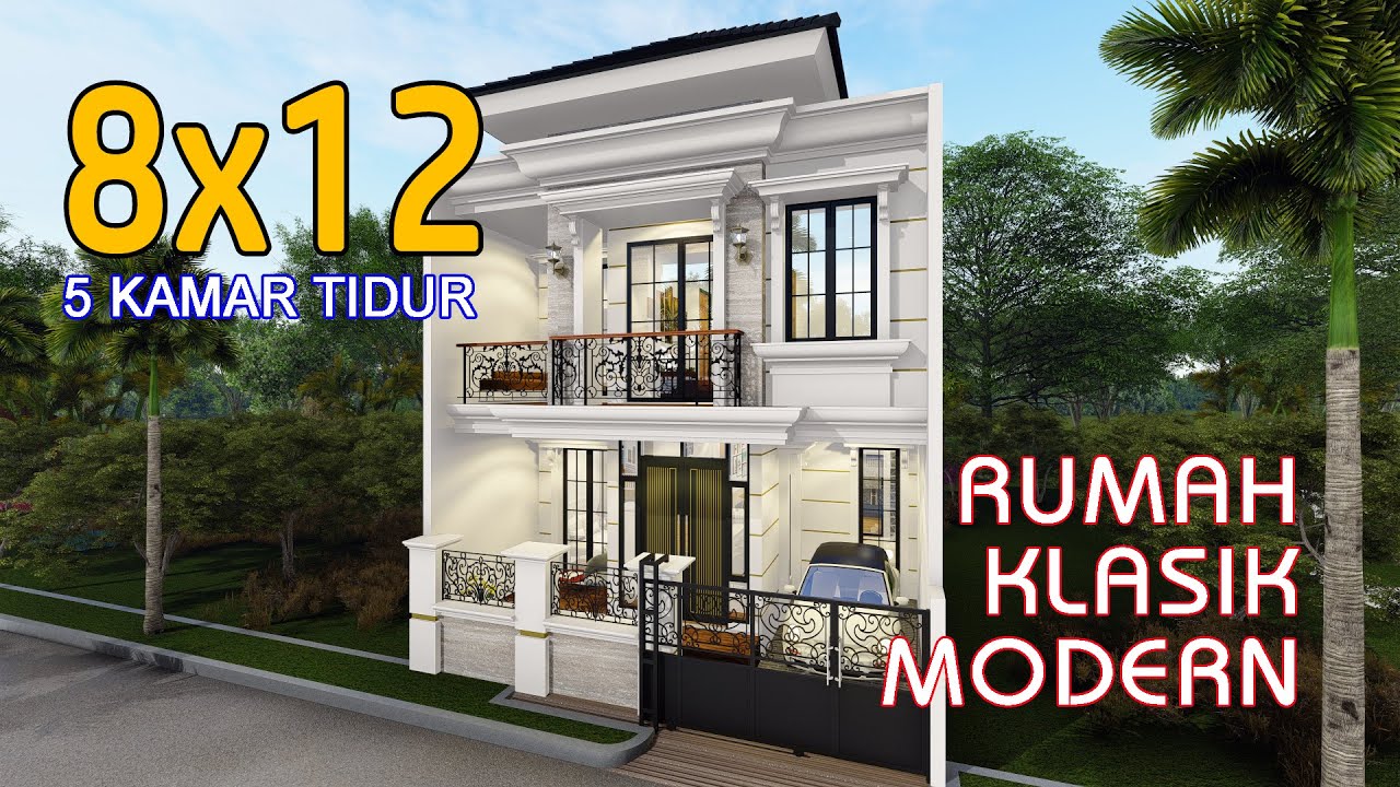 Nyaman Banget !! Desain Rumah Classic Modern Dilahan 8x12 meter | Rumah Ibu Vera Beiji - Depok