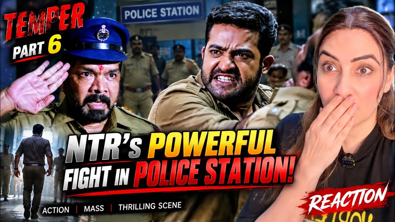 NTR Powerful Fight in Police StationReaction |Temper Movie Scene Reaction..