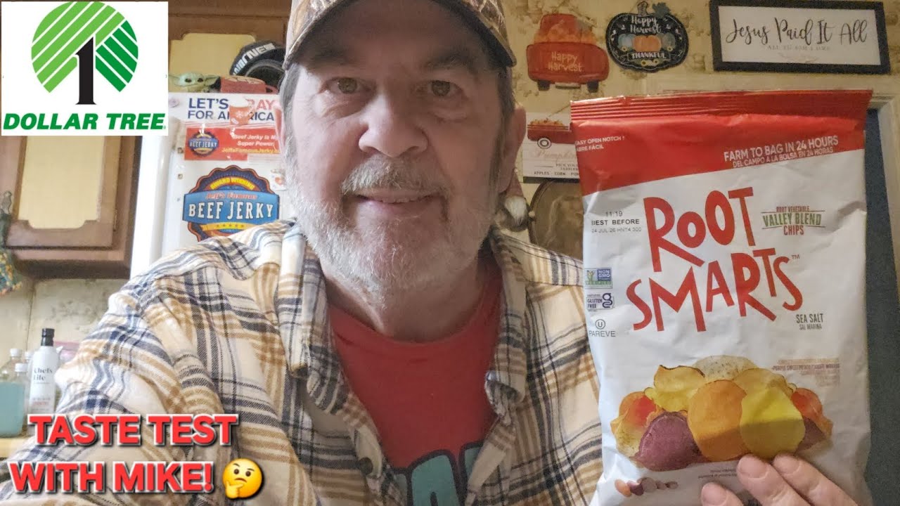 Taste Test With Mike! 🤔 I'm Trying Dollar Tree's Root Smarts Root Vegetable Chips With Sea Salt! 🍠