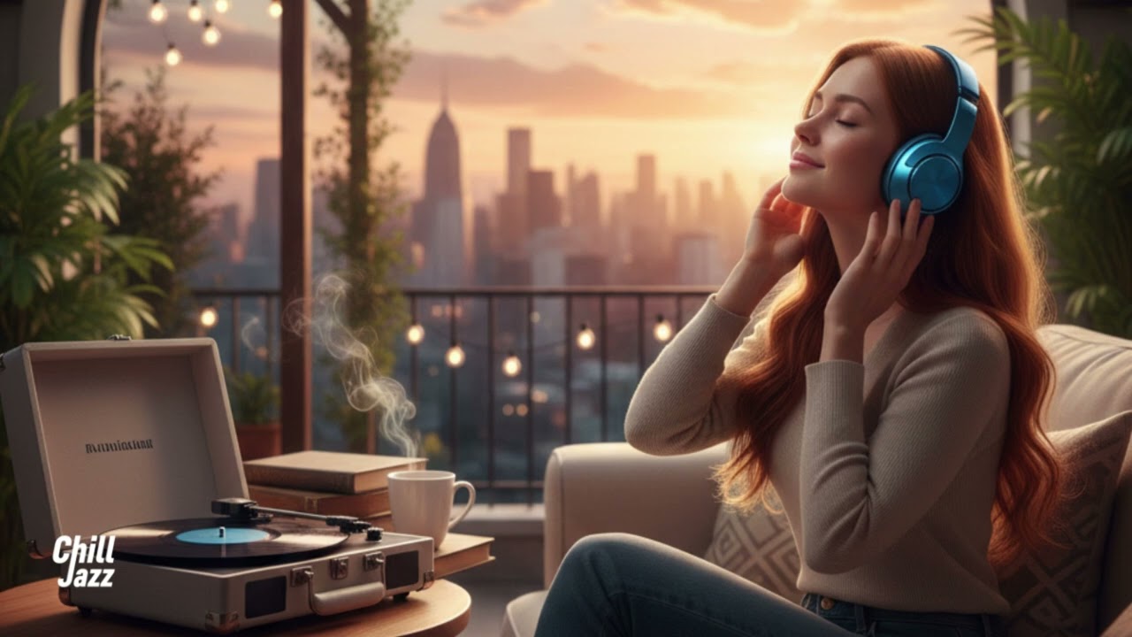 4K Cozy Coffee Shop Ambience | Smooth Piano Jazz for Relaxing, Studying & Working