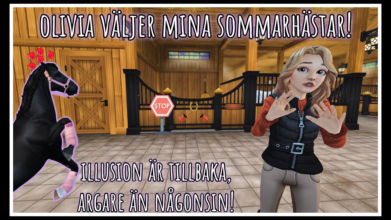 Olivia väljer mina sommarhästar!