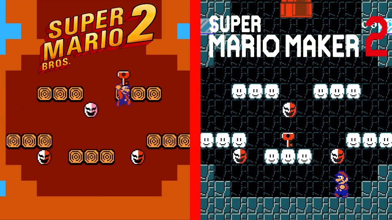 Recreating Super Mario Bros. 2's 1-2 in Super Mario Maker 2 (SMB Style)