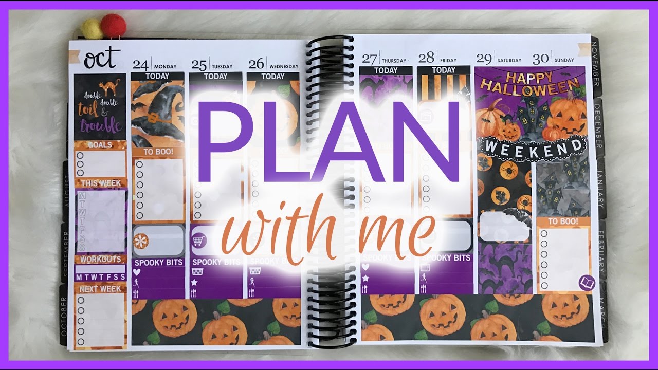 Plan With Me | Erin Condren Life Planner | Halloween 2016