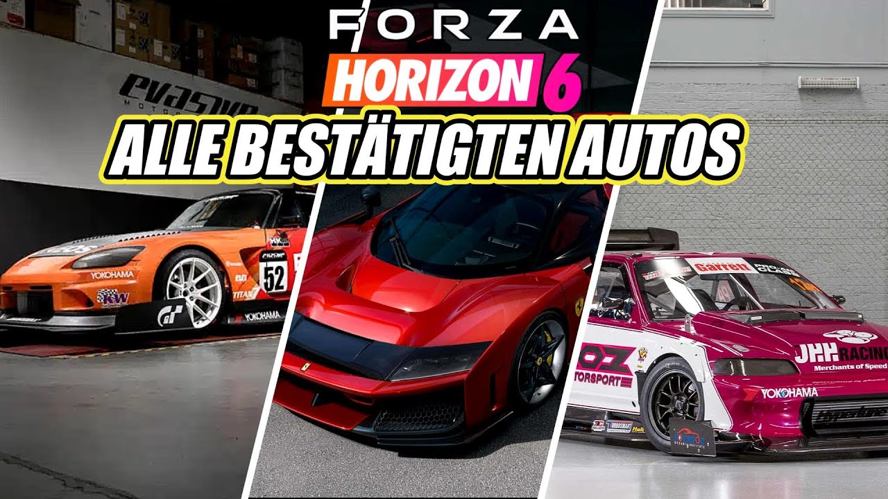 Alle 93 bisher Bestätigten Autos in Forza Horizon 6