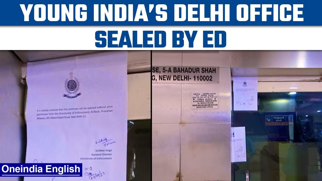 Young India&rsquo;s office inside Herald House in Delhi sealed off by ED | Oneindia News *News