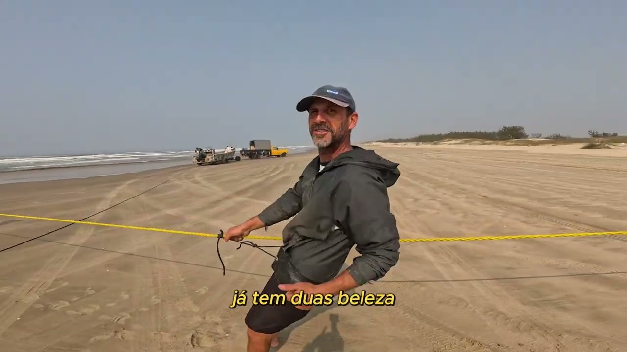 A pesca no balneário Arroio do Silva-SC