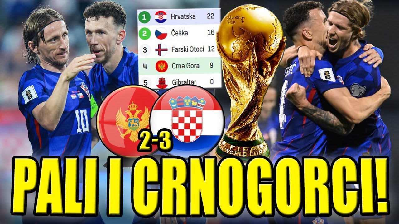 🔴CRNA GORA 2:3  HRVATSKA🔴S(P)RETNO DO POBJEDE SA B MOMČADI🔴NAJLAKŠE KVALIFIKACIJE IKADA🔴