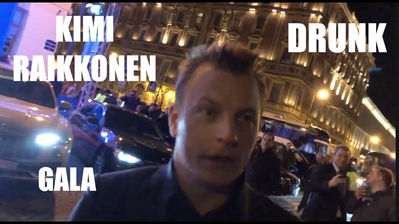 DRUNK KIMI RAIKKONEN AFTER FIA GALA PRIZEGIVING