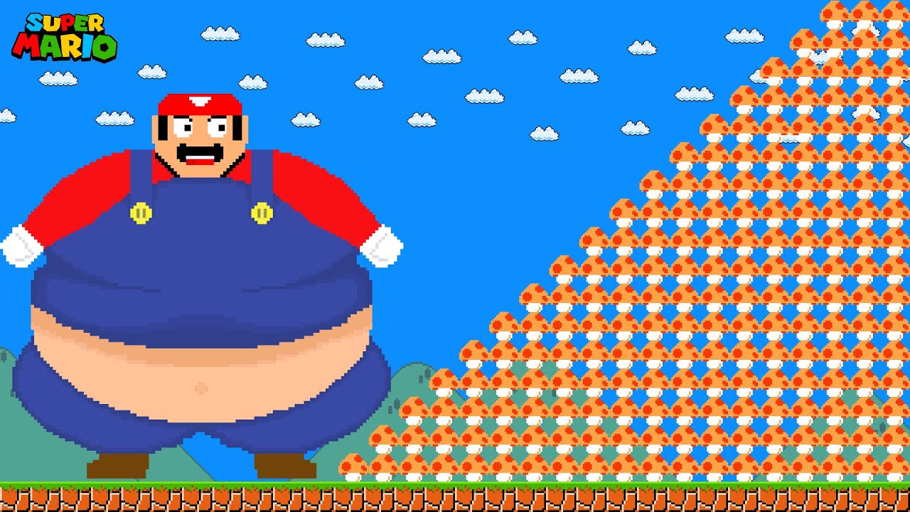 Super Mario Bros. But Super Mushroom = Mario Weight...