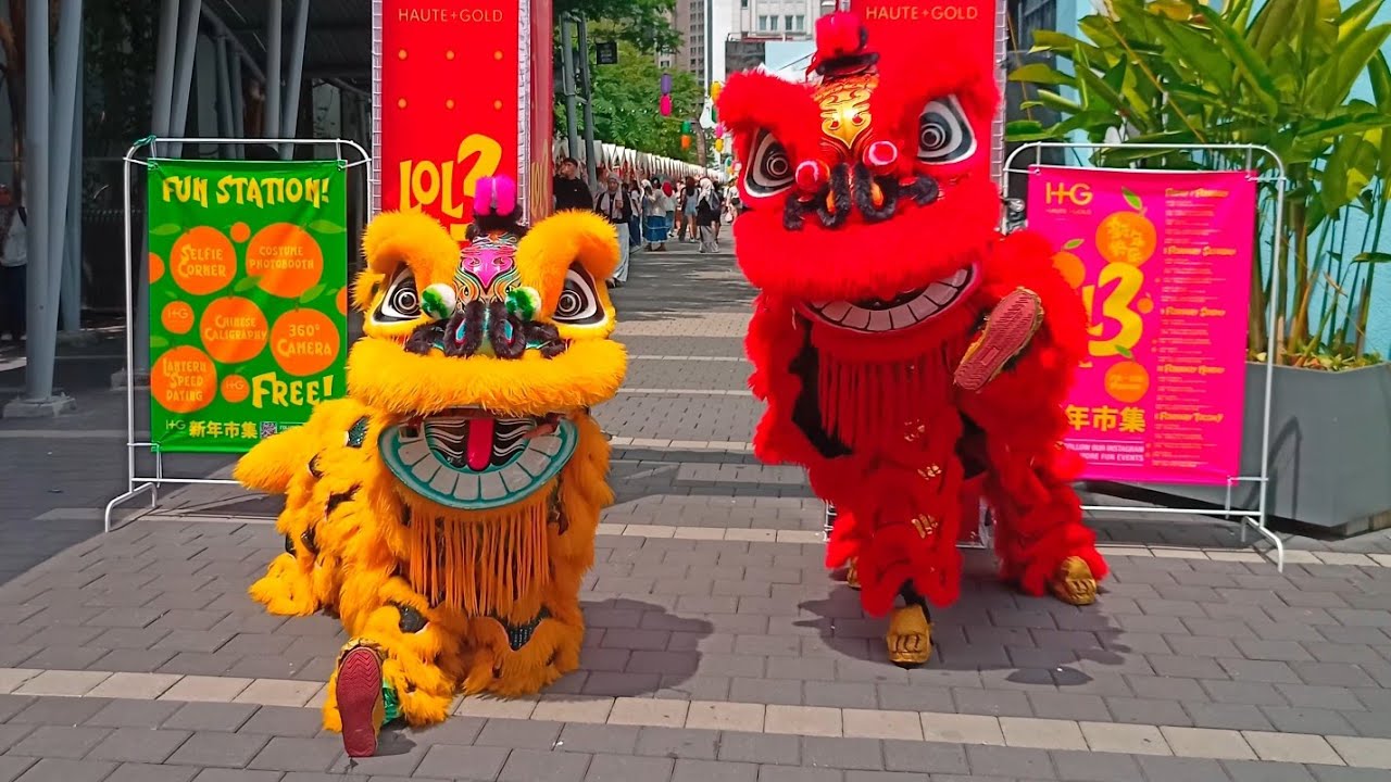 Lion Dance visit Central Market