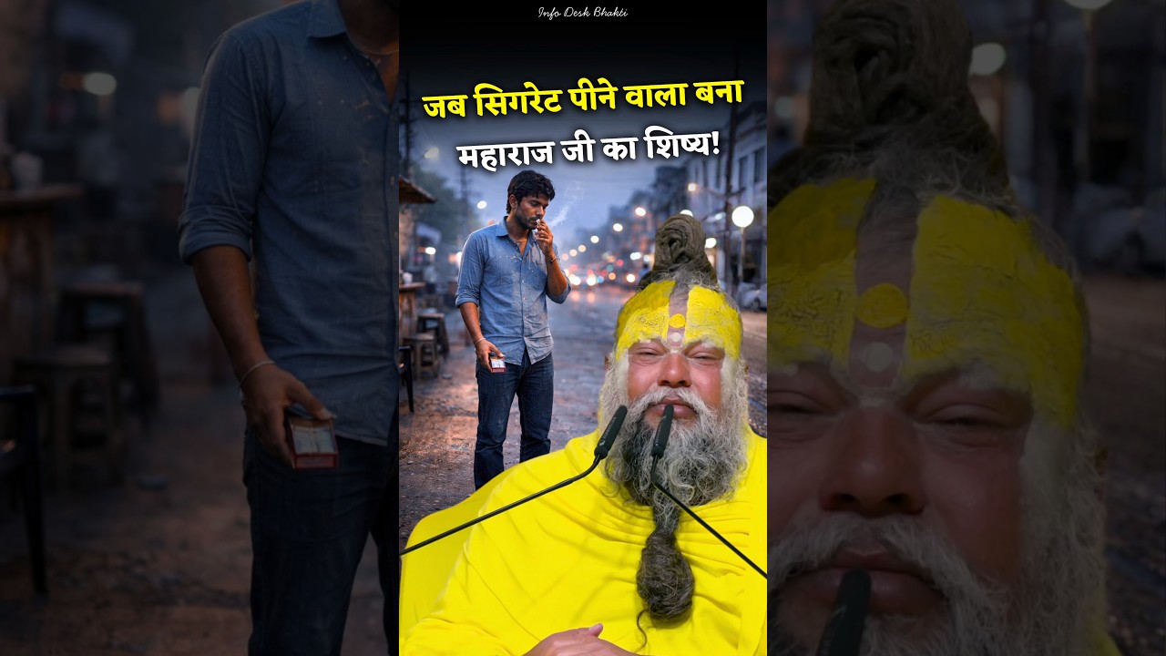 जब सिगरेट पीने वाला बना महाराज जी का शिष्य! #premanandjimaharaj #shorts #bhajanmarg #story