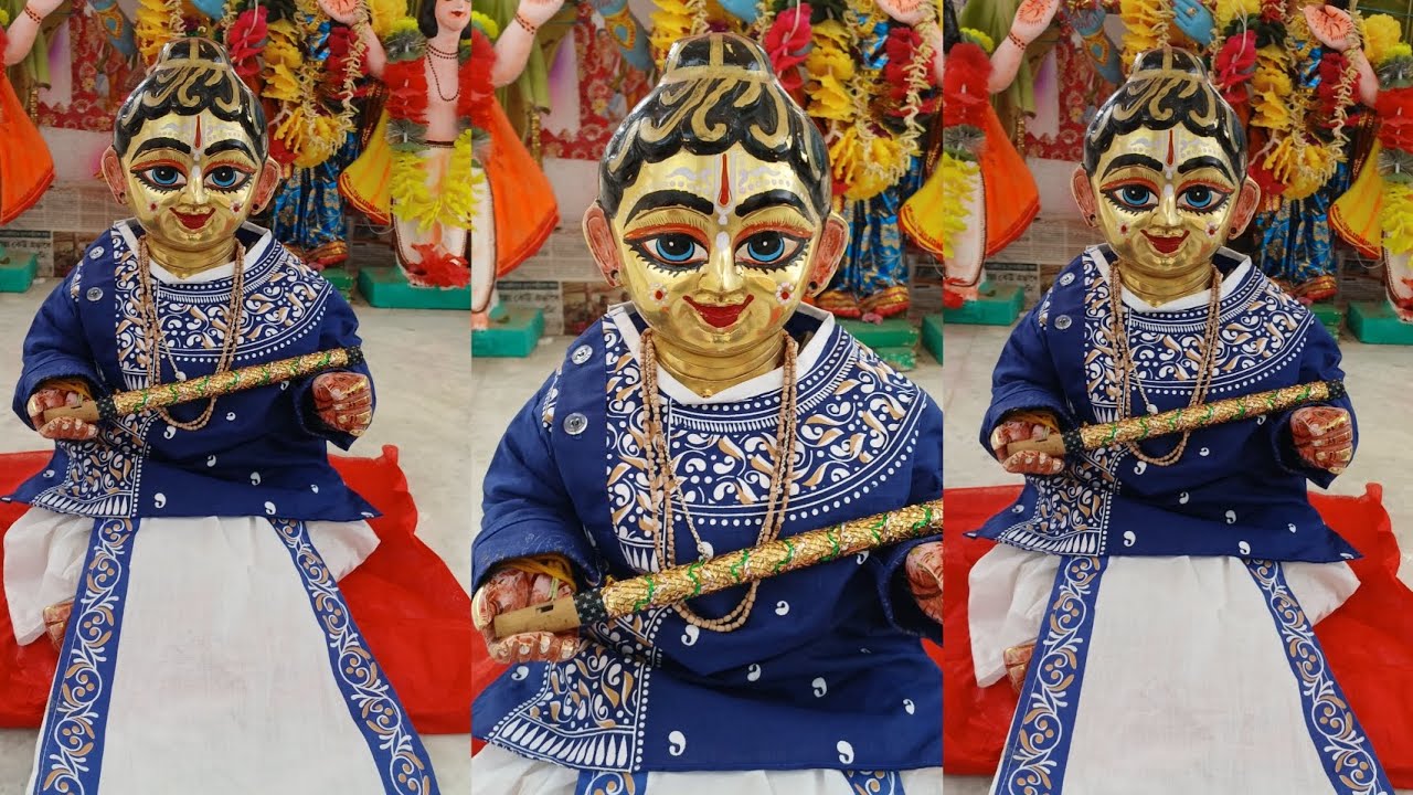 এক ভক্ত আমার ঝুম পিসিমনি গোপাল সোনাকে পাঞ্জাবী দিয়েছে / ভক্তের দেওয়া জামা পরে কেমন লাগছে বলো সবাই 