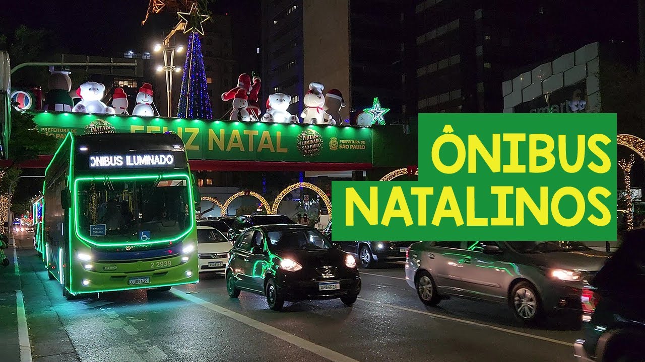 Movimentação de ônibus natalinos na Avenida Paulista (2025)