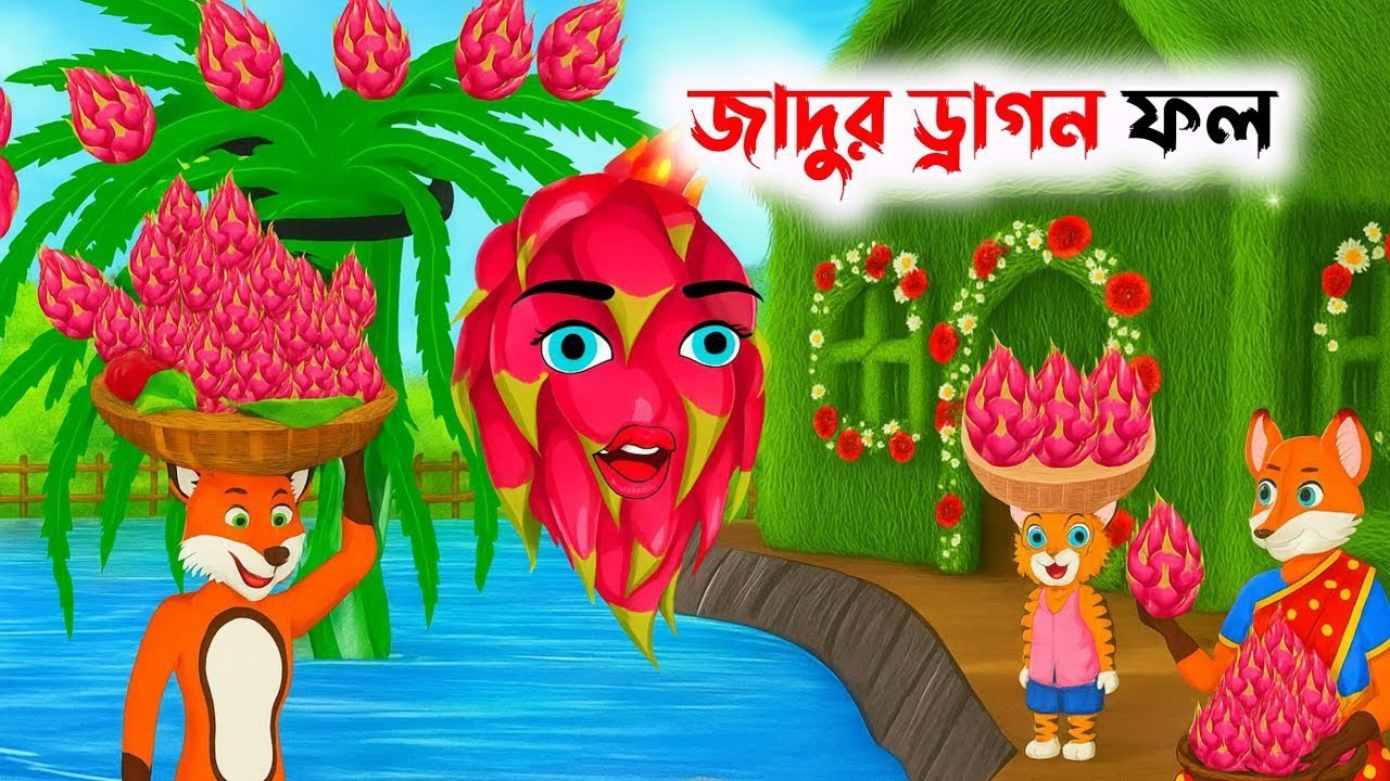 জাদুর ড্রাগন ফল | Bangla cartoon | Bengali cartoon stories | Rupkothar golpo | Shiyaler cartoon