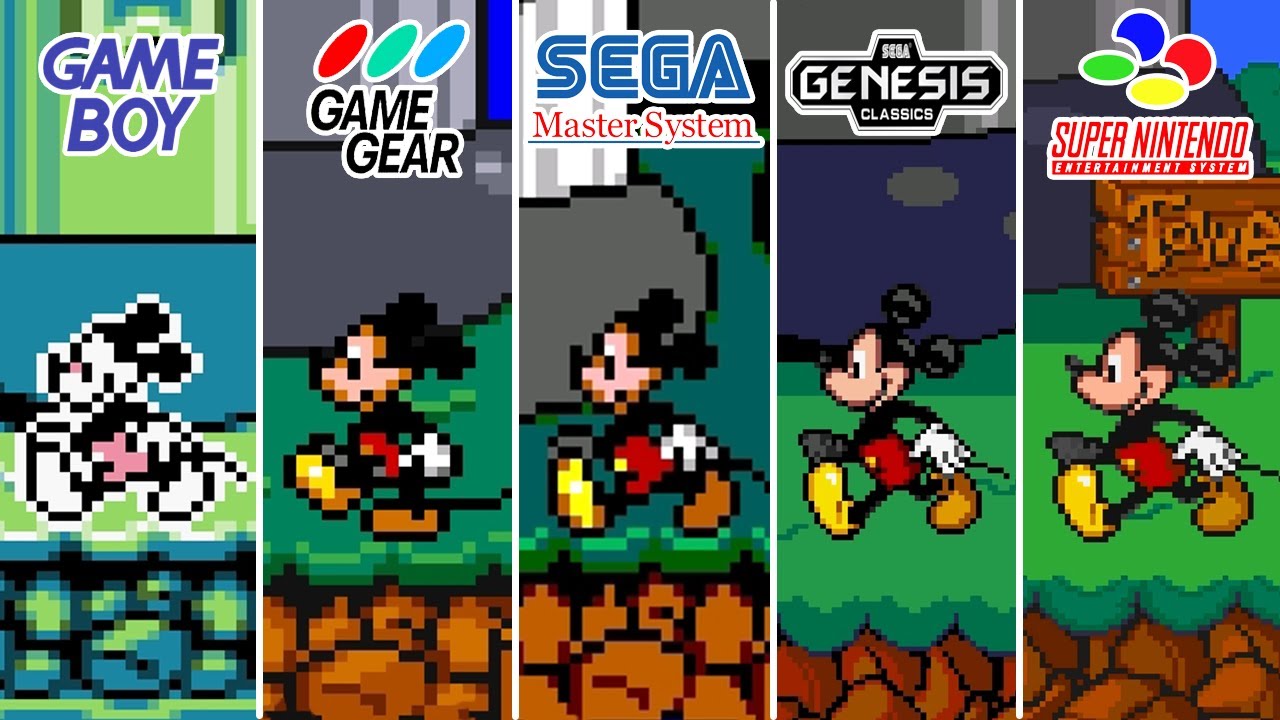 Mickey's Ultimate Challenge (1994) GB vs GG vs SMS vs Genesis vs SNES [Which One is Better?]