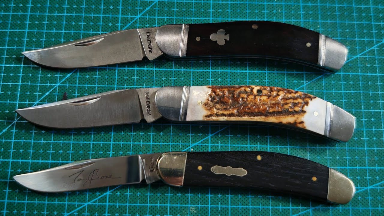 Comparing Sowbellys from Rosecraft and case. Not a competition.