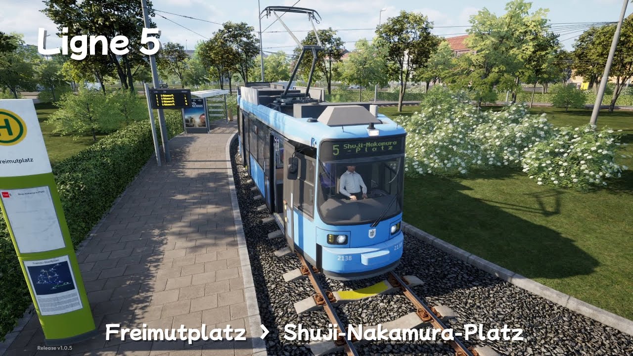 City Transport Simulator: Tram - Ligne 5 R2.2B _ FREIMUTPLATZ----SHUJI-NAKA