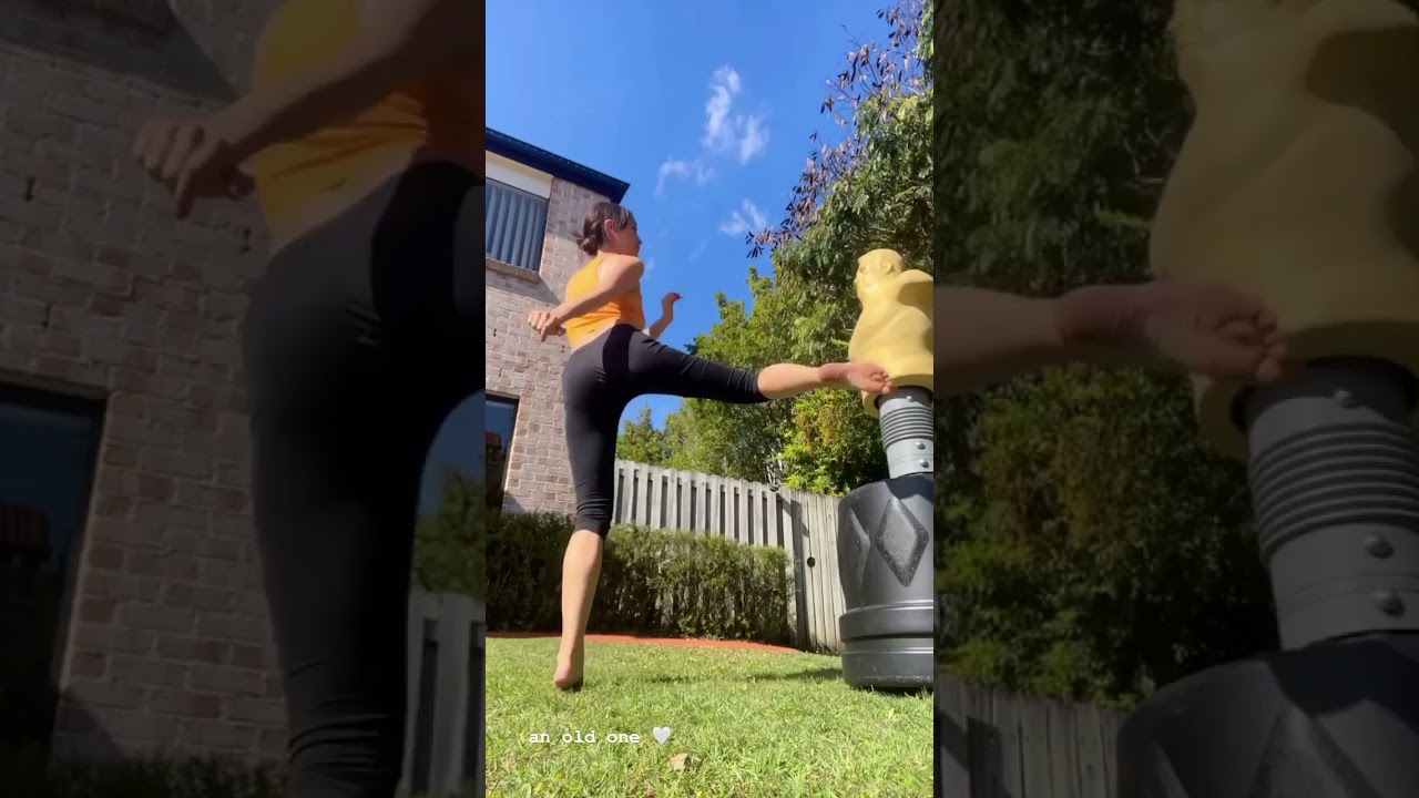 Pretty💙Taekwondo🥋Black Belt Girl Kicking👊Bob Dummy👊Karate Girls👊KickGirls👊MMA #👑Kings Martial arts