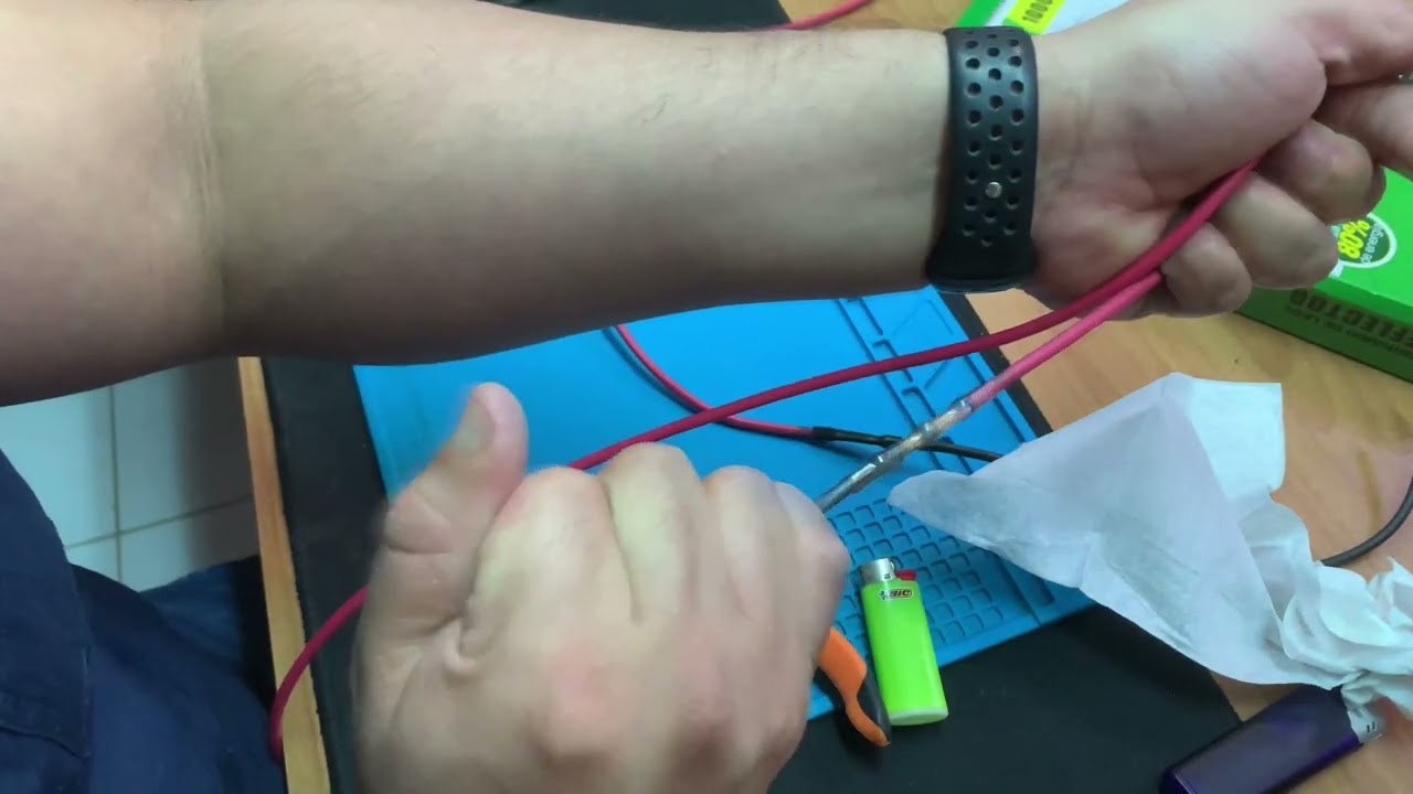 Probando conector a tope y termoretráctil con soldadura | termofit | para empalme exterior