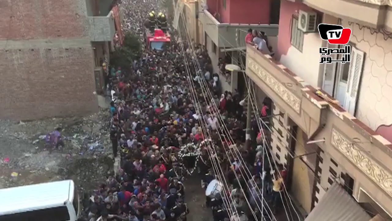 جنازة عسكرية للنقيب اسلام مشهور أحد شهداء معركة الواحات
