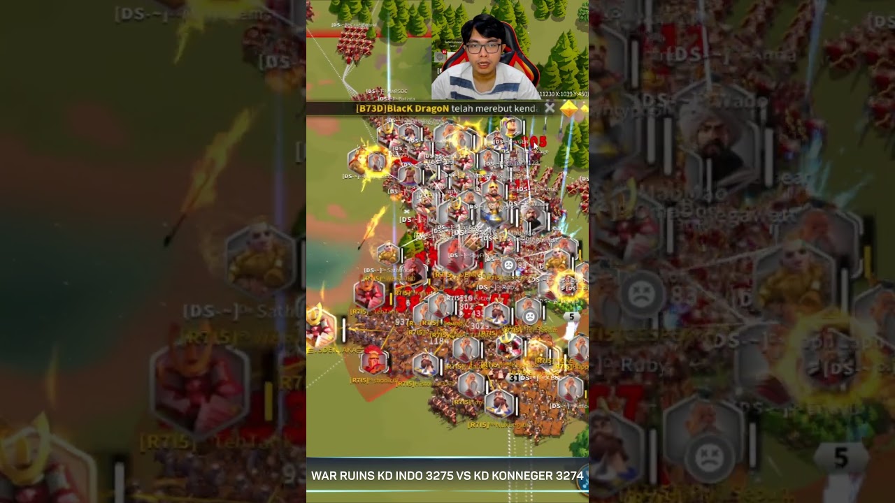 WAR RUINS KD INDO 3275 VS KD KONNEGER 3274 || RISE OF KINGDOMS