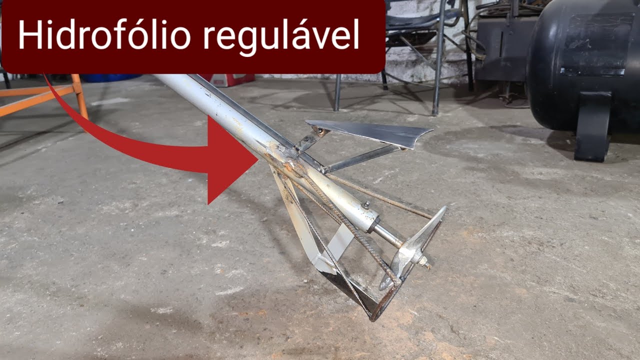 Tentando melhorar rabeta horizontal do barco(parte4).fabricando o hidrofólio.