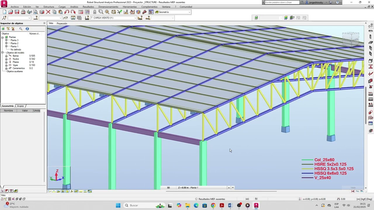 DISEÑO DE UNA NAVE INDUSTRIAL MIXTA - ROBOT STRUCTURAL ANALYSIS PROFESSIONAL