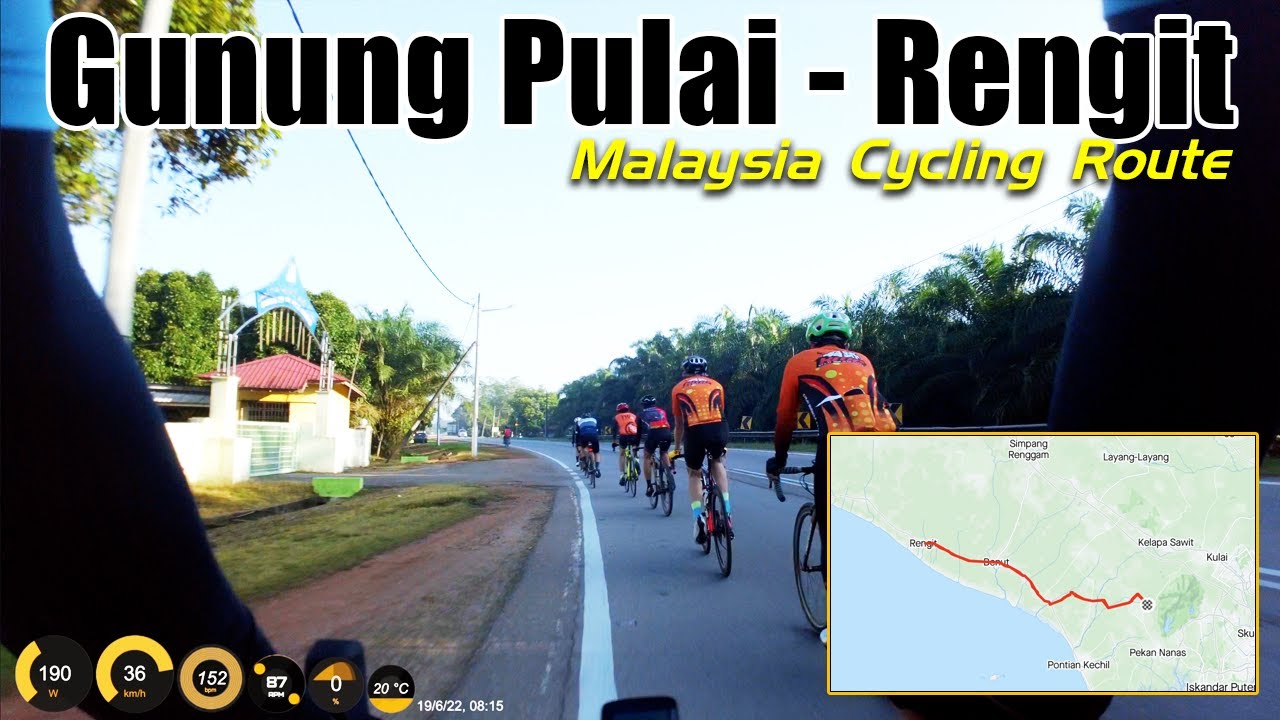 95km Gunung Pulai to Rengit Ride with KMC Group - Malaysia Cycling Route