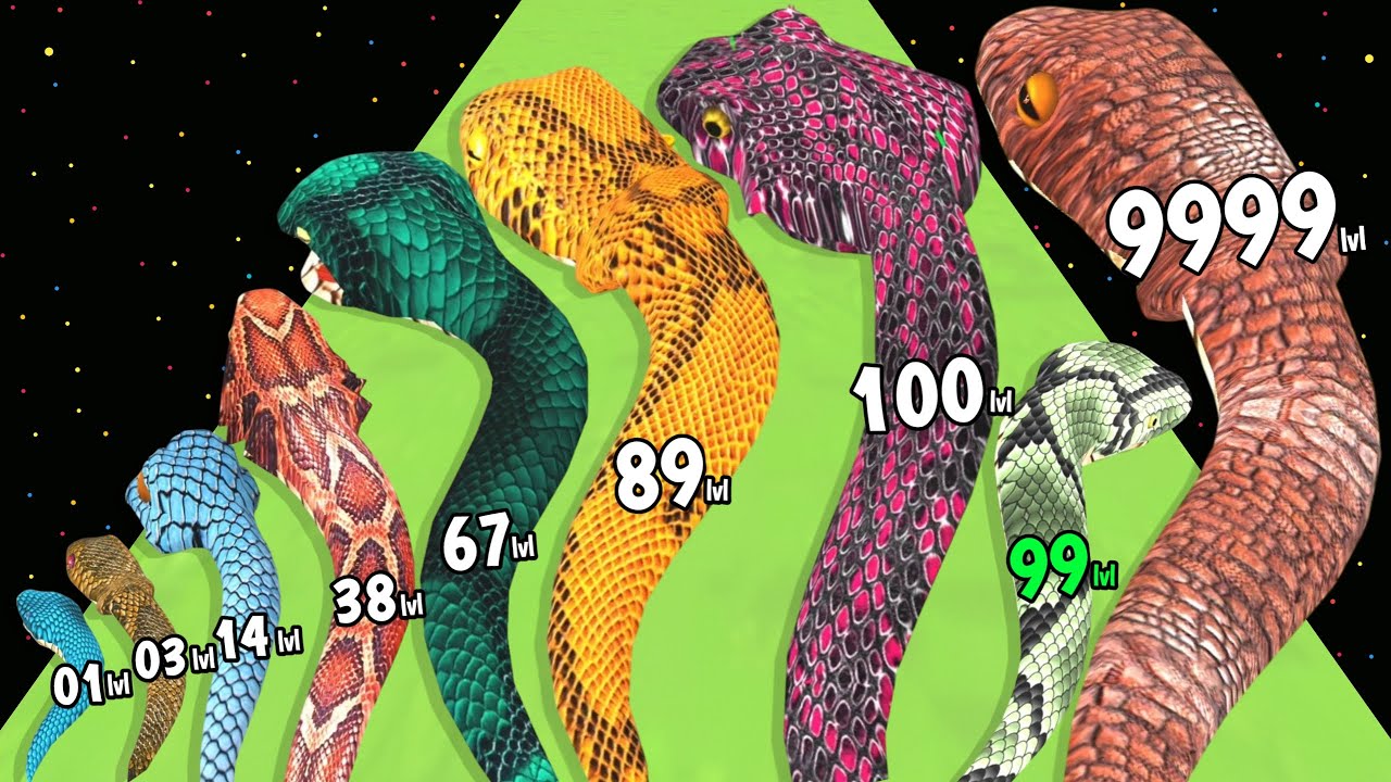 Snake Run Evolution 3D - Level Up Snake Max Level Gameplay (New Update) Snake Run