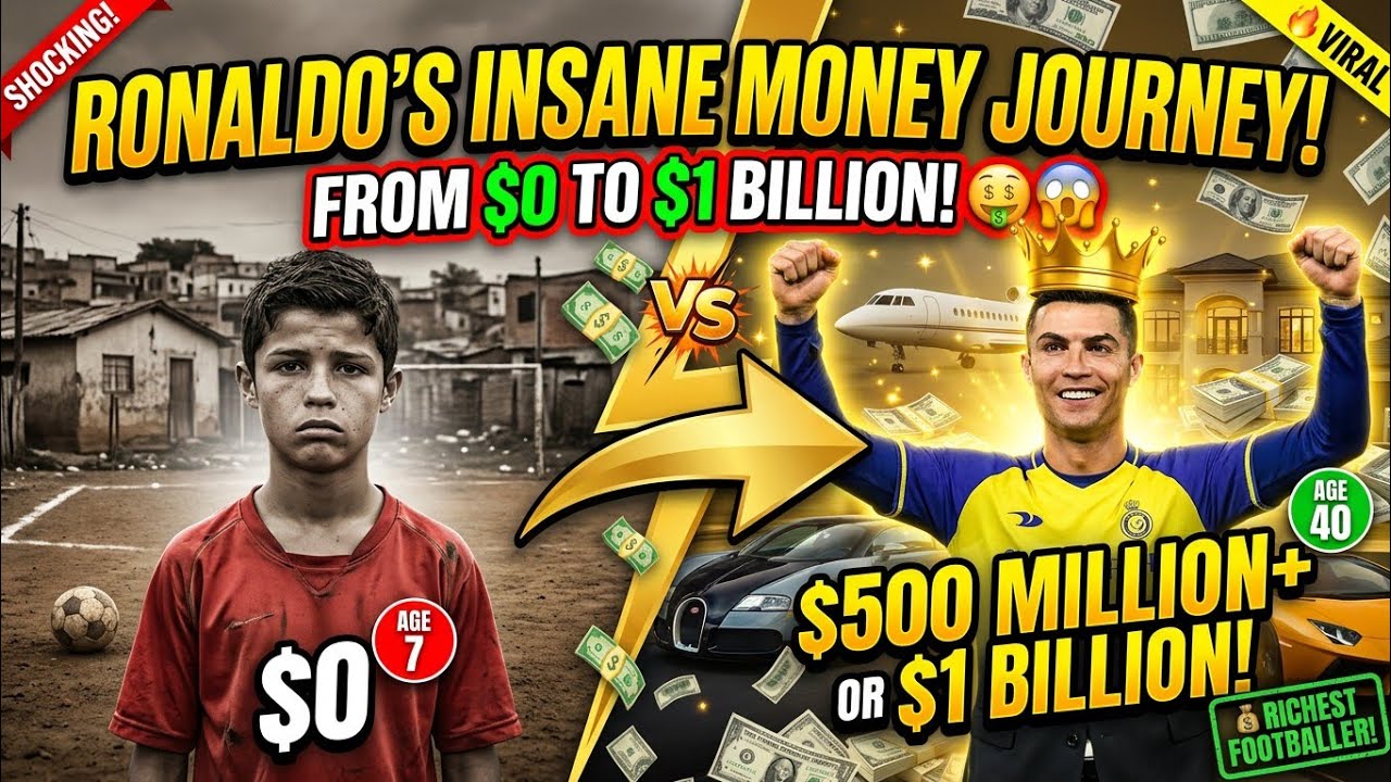 Ronaldo's Net Worth at Every Age Will SHOCK You – From Broke Kid to $1.4 Billion Beast! 😱💰