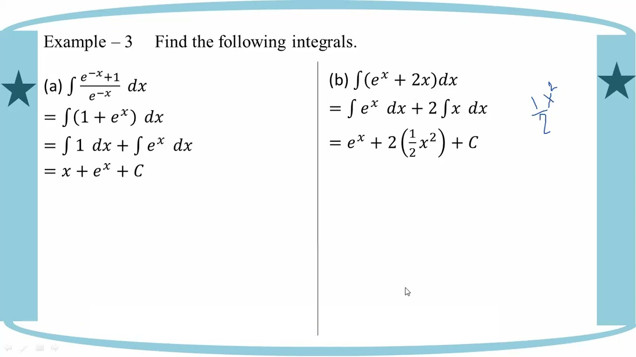# Grade 12 Math (ch 10) Integration of Exponential Functions + Eg - 3