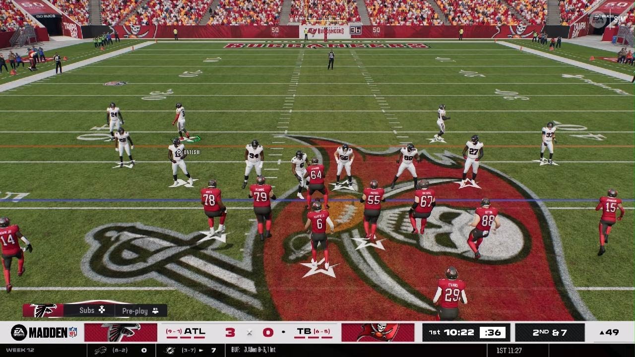 Madden NFL 26 FFY4 Week 12 Bucs Falcons First Half