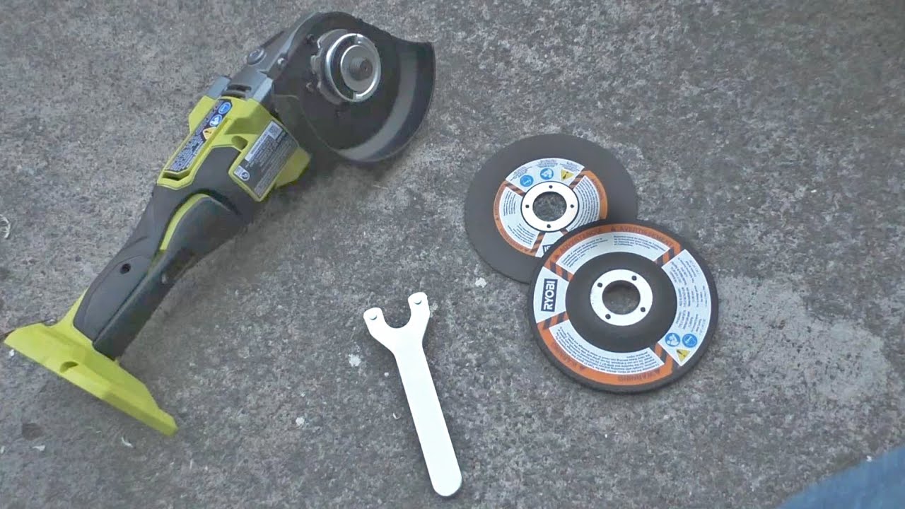 How To Install Ryobi Angle Grinder Cut Off Tool Discs