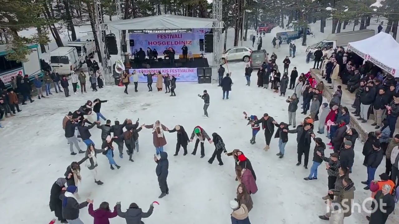 Eğriçimen Yaylası 1. Kış festivali drone çekimi