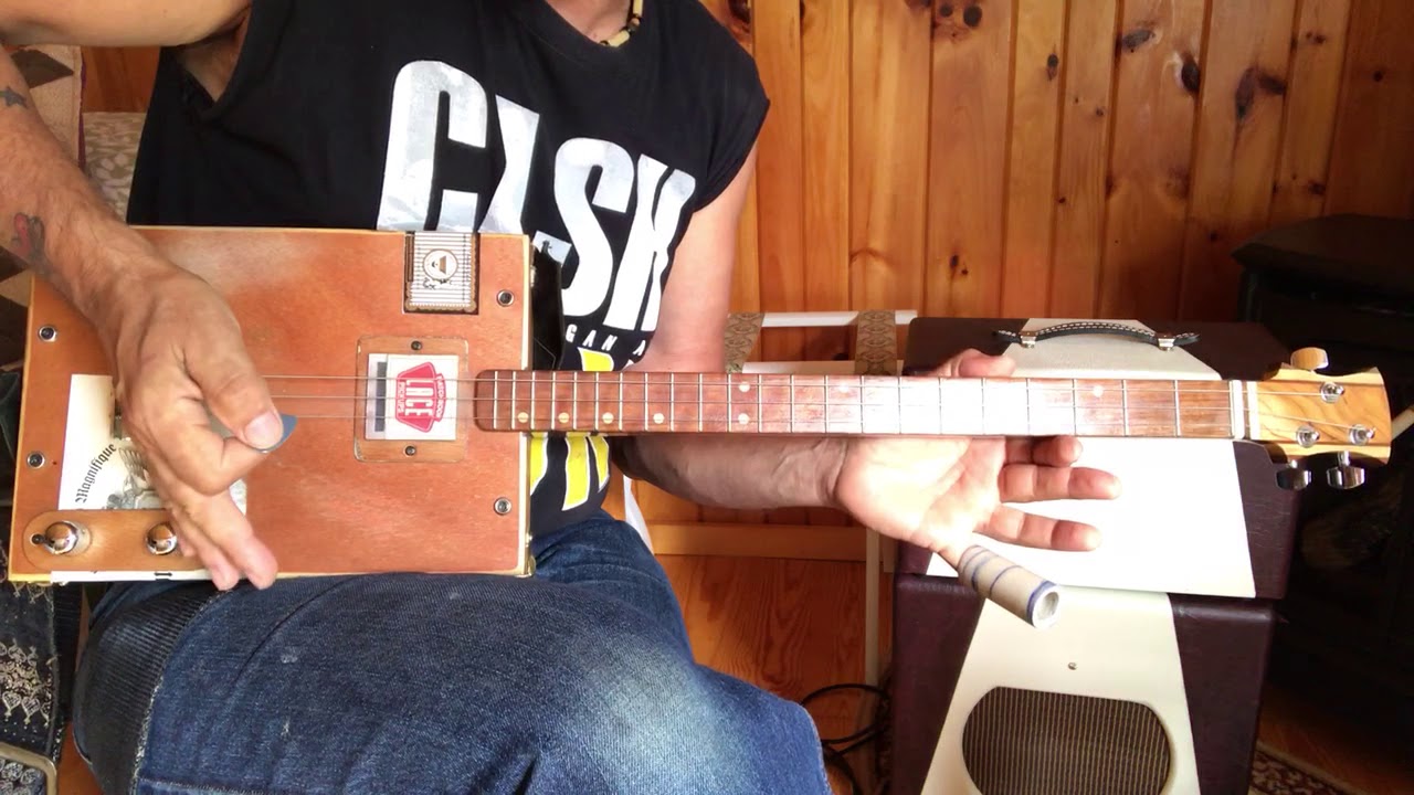 Folsom Prison Blues beginner Johnny Cash lesson for 3 string Cigar Box Guitars