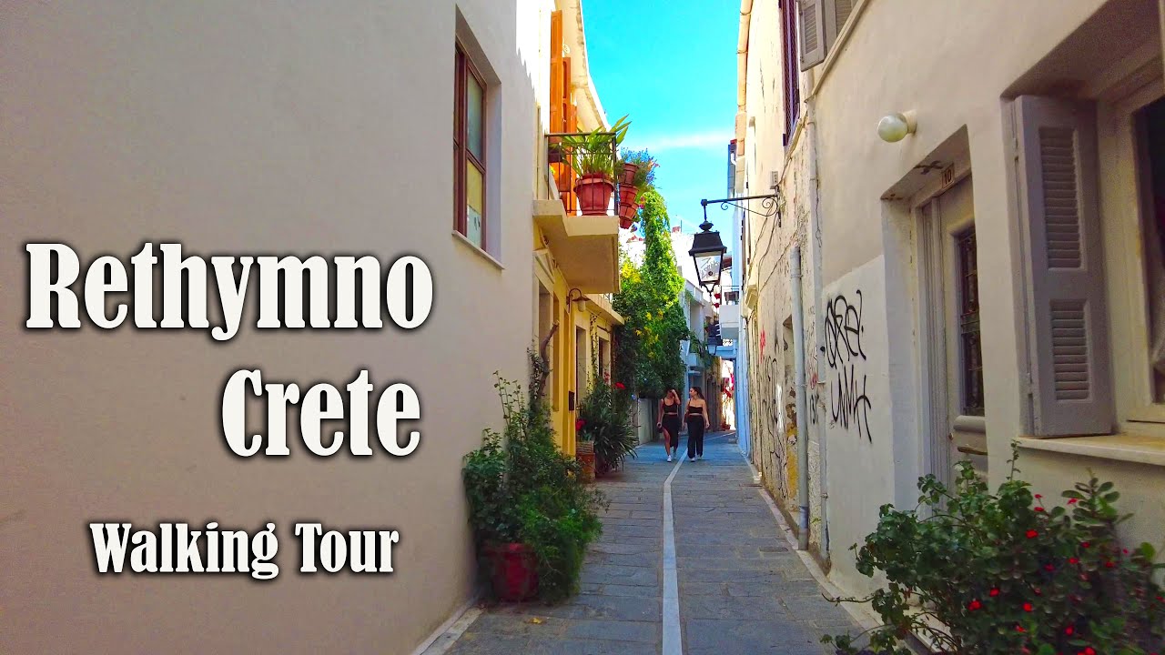 Immersing Yourself in Rethymno's Vibrant and Colorful Alleys - 4K Walking Tour | City Driver Tours