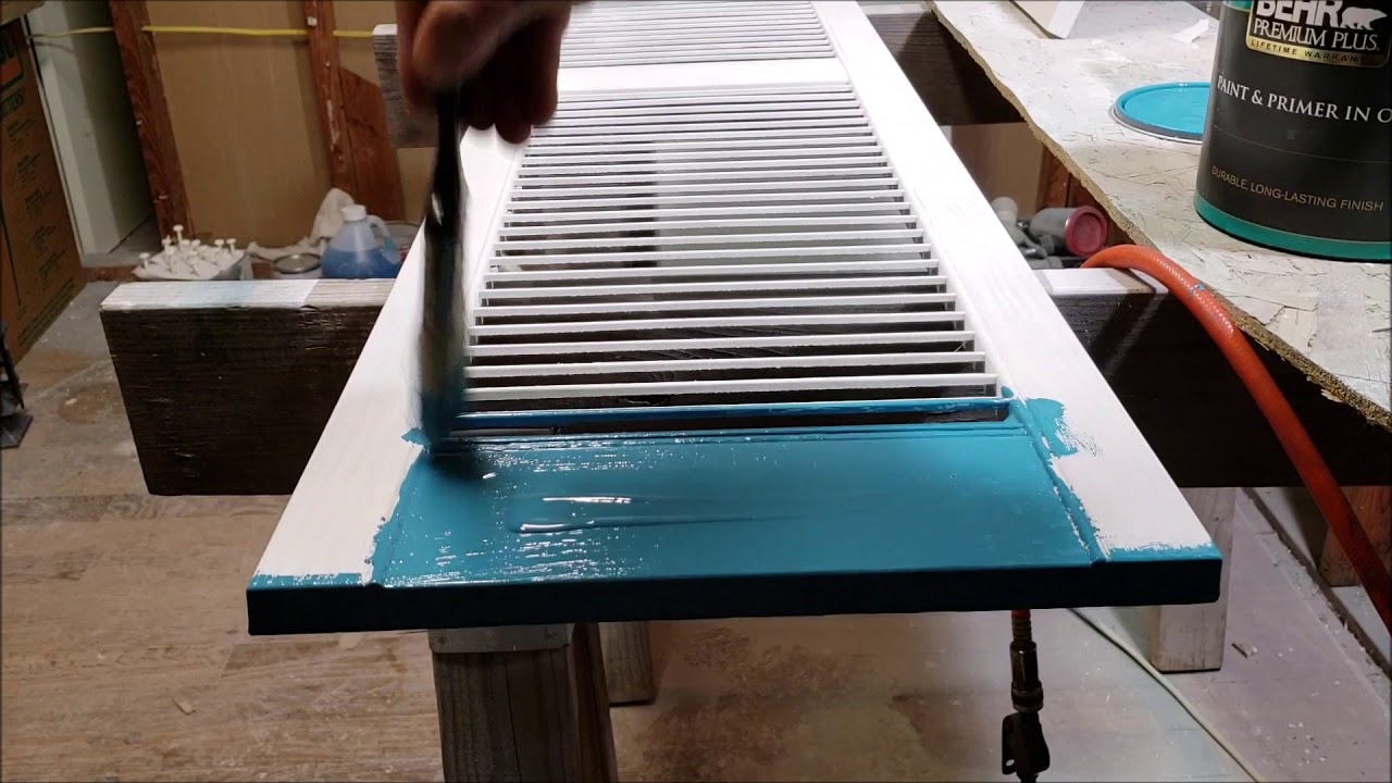 how to paint vinyl shutters brushing vs. spraying how to DIY