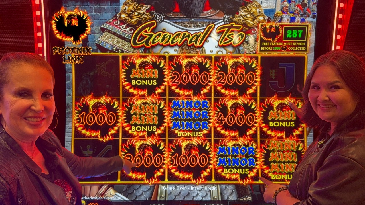 TRIPLE MINOR JACKPOTS ON DRAGON LINK GENERAL TSO WITH THAI GIRL SLOTS