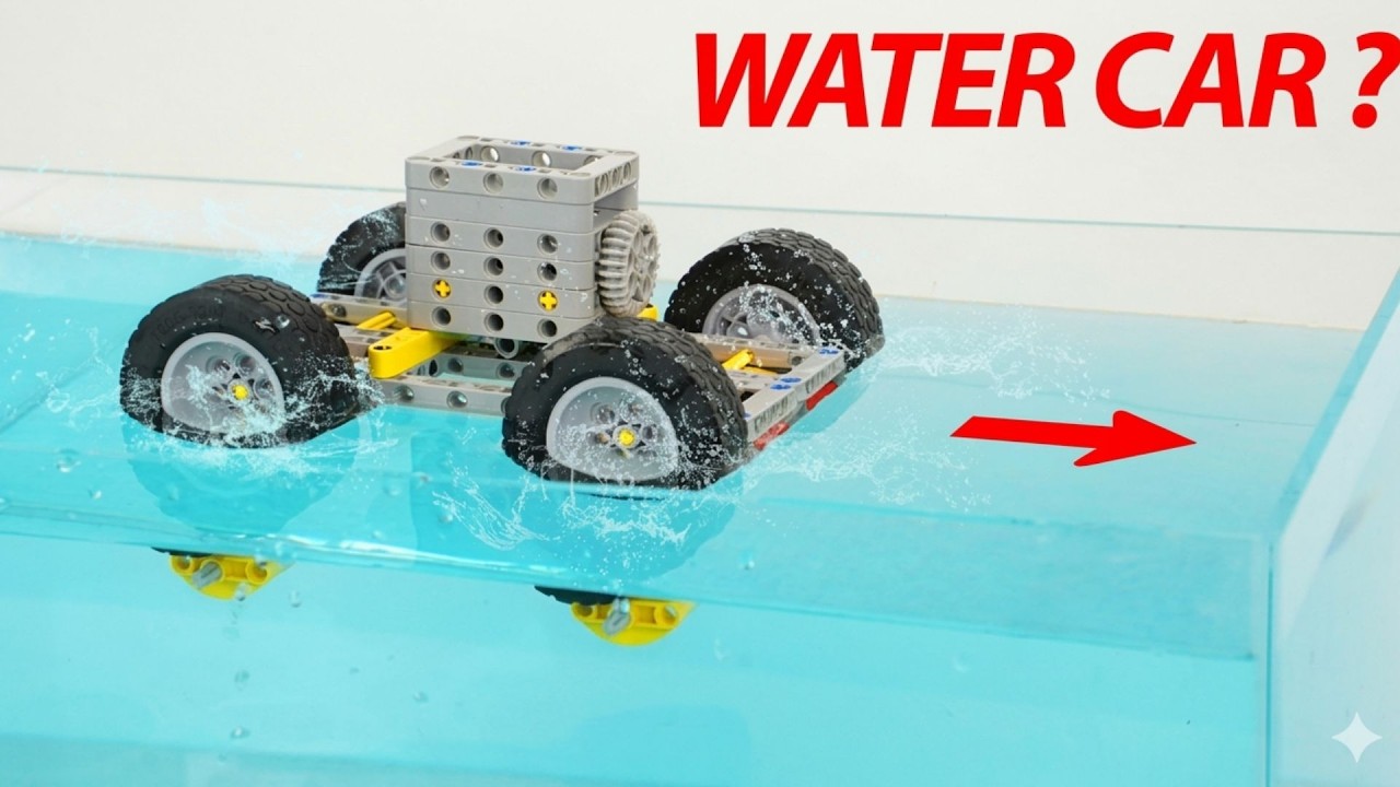 Testing 5 LEGO Technic Cars Run on Water Tank | RM Bricks