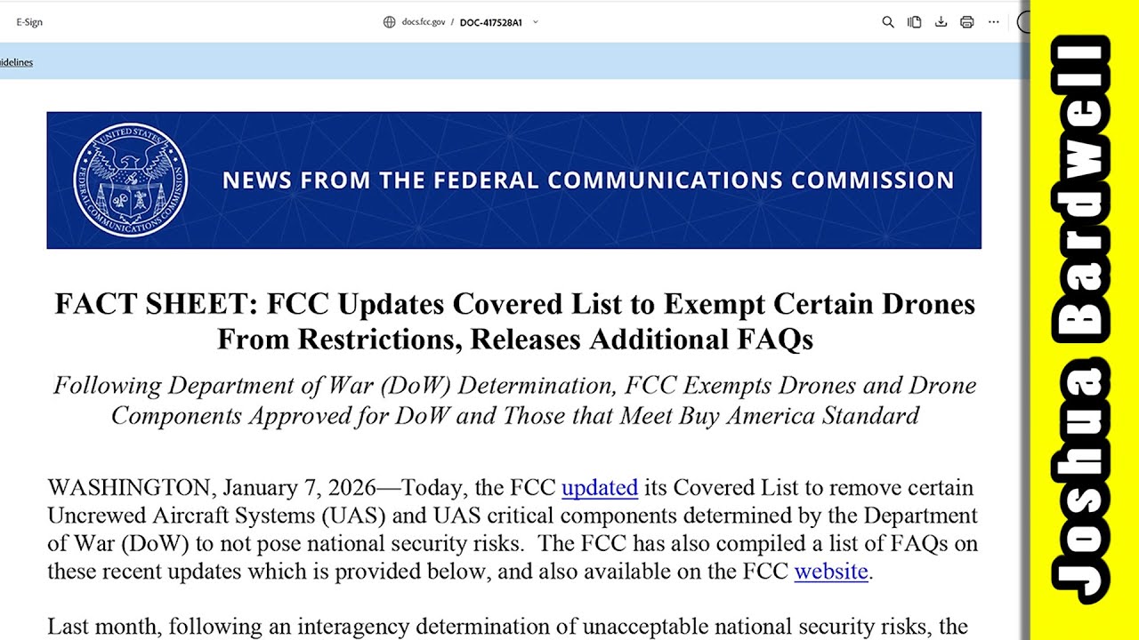FCC Updates Covered List to Exempt "Certain Drones"
