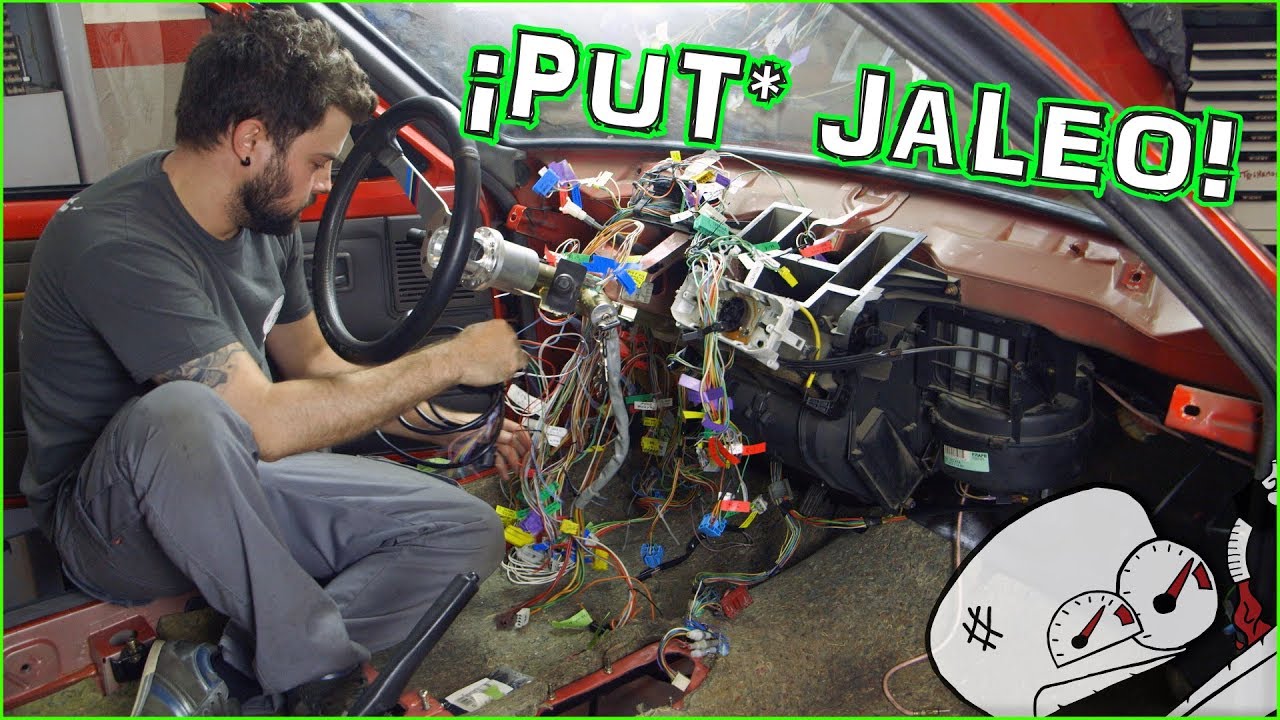 MONTAJE del CABLEADO interior ¡Vaya JALEO! - ⚡ Swap #Peugeot205RFS - 30