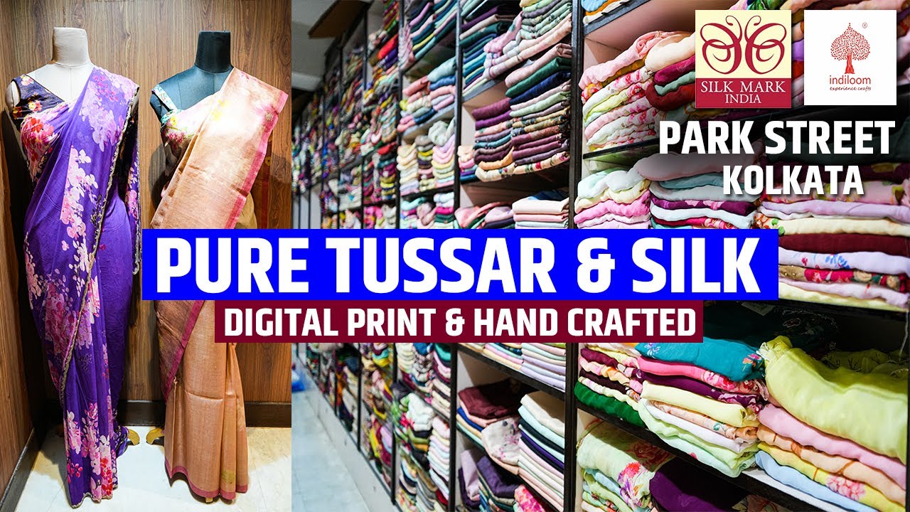 Pure Tussar Silk Sarees ( Digital Print, Hand Crafted ) & Pure Silk Saree Manufacturer In Kolkata