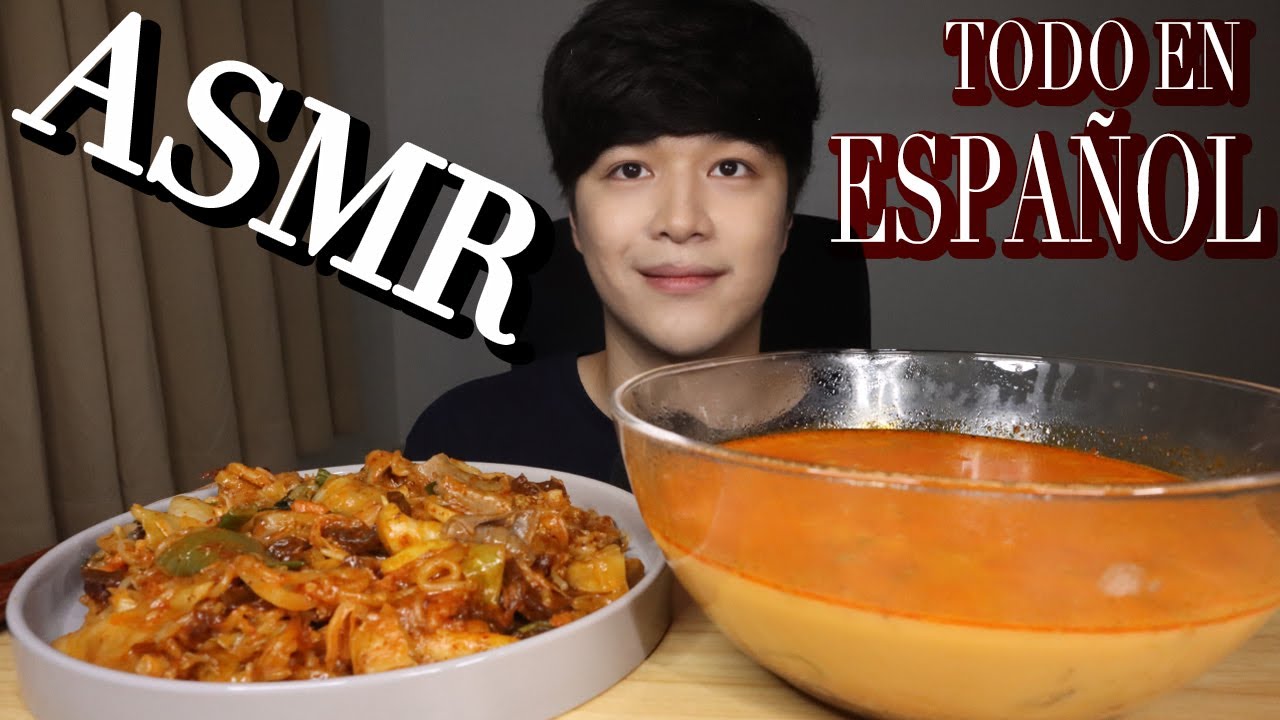 ASMR comiendo el Menudo con Chicharones de corea! 'COREANO'/Sonido de Comer/Eating Sound