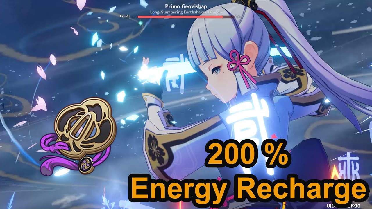 200 energy recharge Emblem Ayaka's brust favonius sword open world Genshin Impact