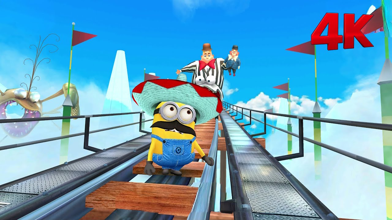Minion rush Mariachi minion throw 65 Jack in the Boxes at Villaintriloquist | Lv.835 Full screen 4K
