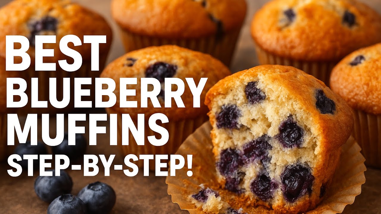 The BEST Blueberry Muffins Ever! #BlueberryMuffins #HomemadeMuffins #BakingFromScratch