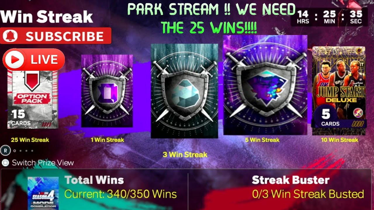 25 PARK STREAK???? IT IS A MUST NEEEED! TAP IN WITH YOUR BOY!