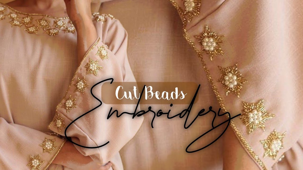 Hand Embroidery ✨ Design For Dresses || Trending 🌼 Neckline Beads Embroidery Design 🦋
