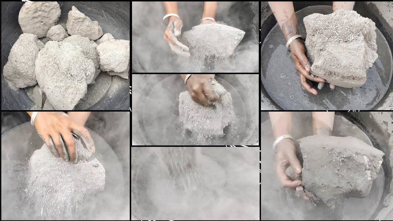 New video One of my best texture |ASMR| Most dustiest sand cement dry+water 💦crumbling  |satisfying|