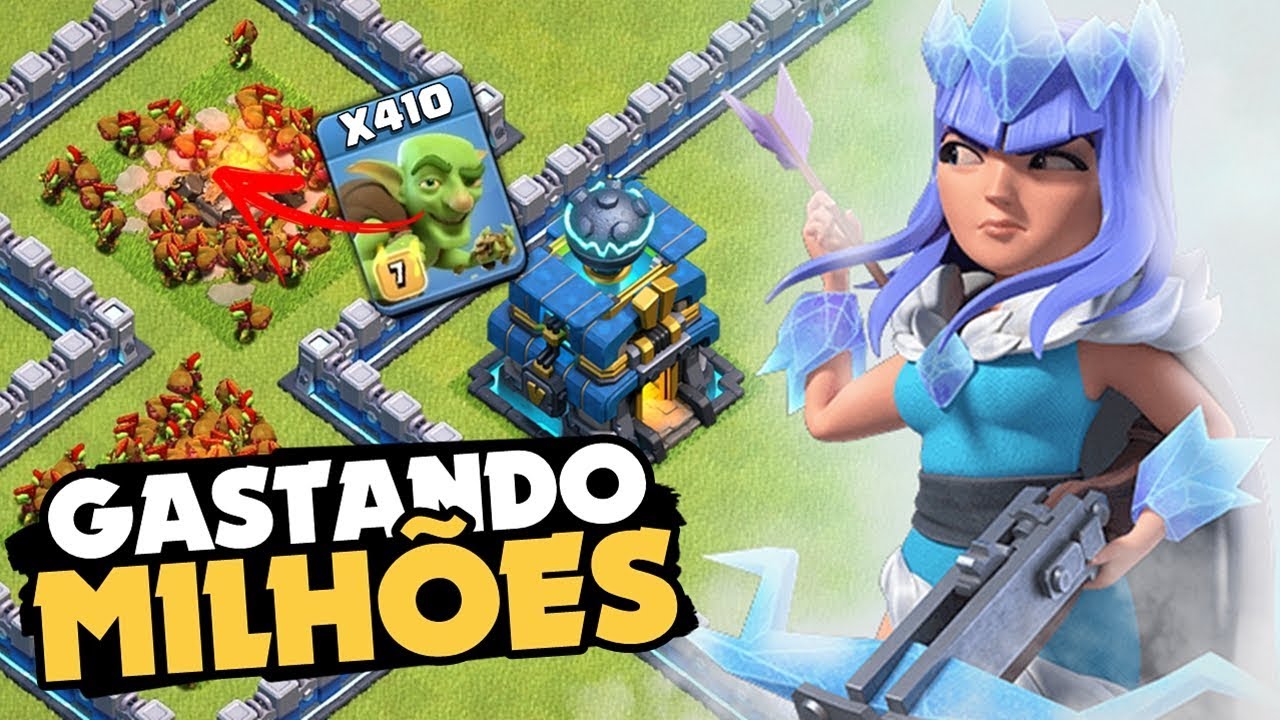INSANO! ATAQUEI COM 410 GOBLINS E TORREI 70 MILHÕES RUMO AO CV13 | CLASH OF CLANS